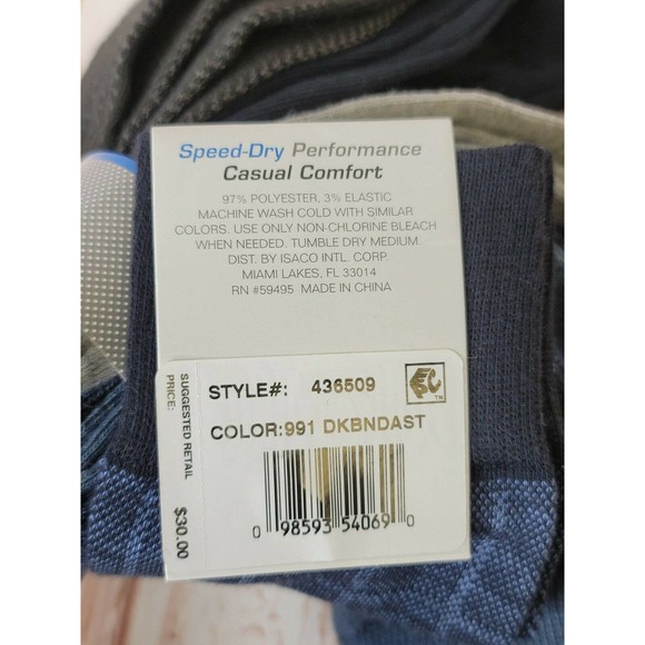 Perry Ellis Portfolio 6 pair Crew Socks - Picture 4 of 4